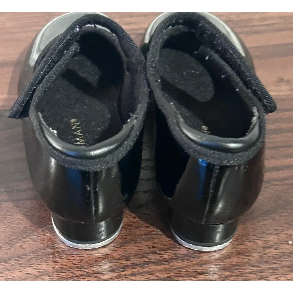 Weissman W2600 Kids Black Patent Tap Shoes Mary‎ Jane Dance Size 7.5CM Recital